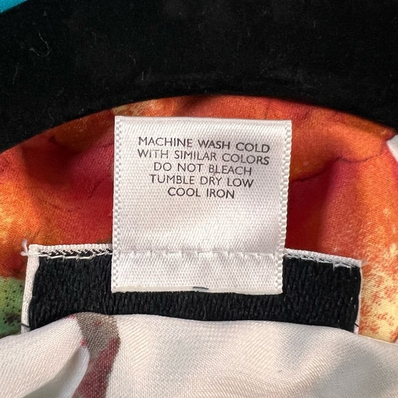 Natori Kaftan Size Small small Floral Peonies Print Side Slits Side Pockets AC - Picture 12 of 12